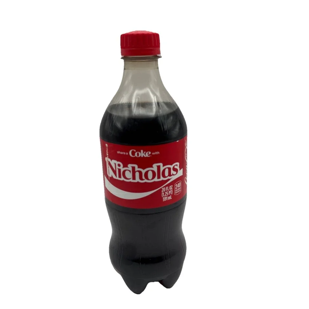 Share A Coke with Nicholas 2025 Personalized Gift Coca‎ Cola Bottle 20oz